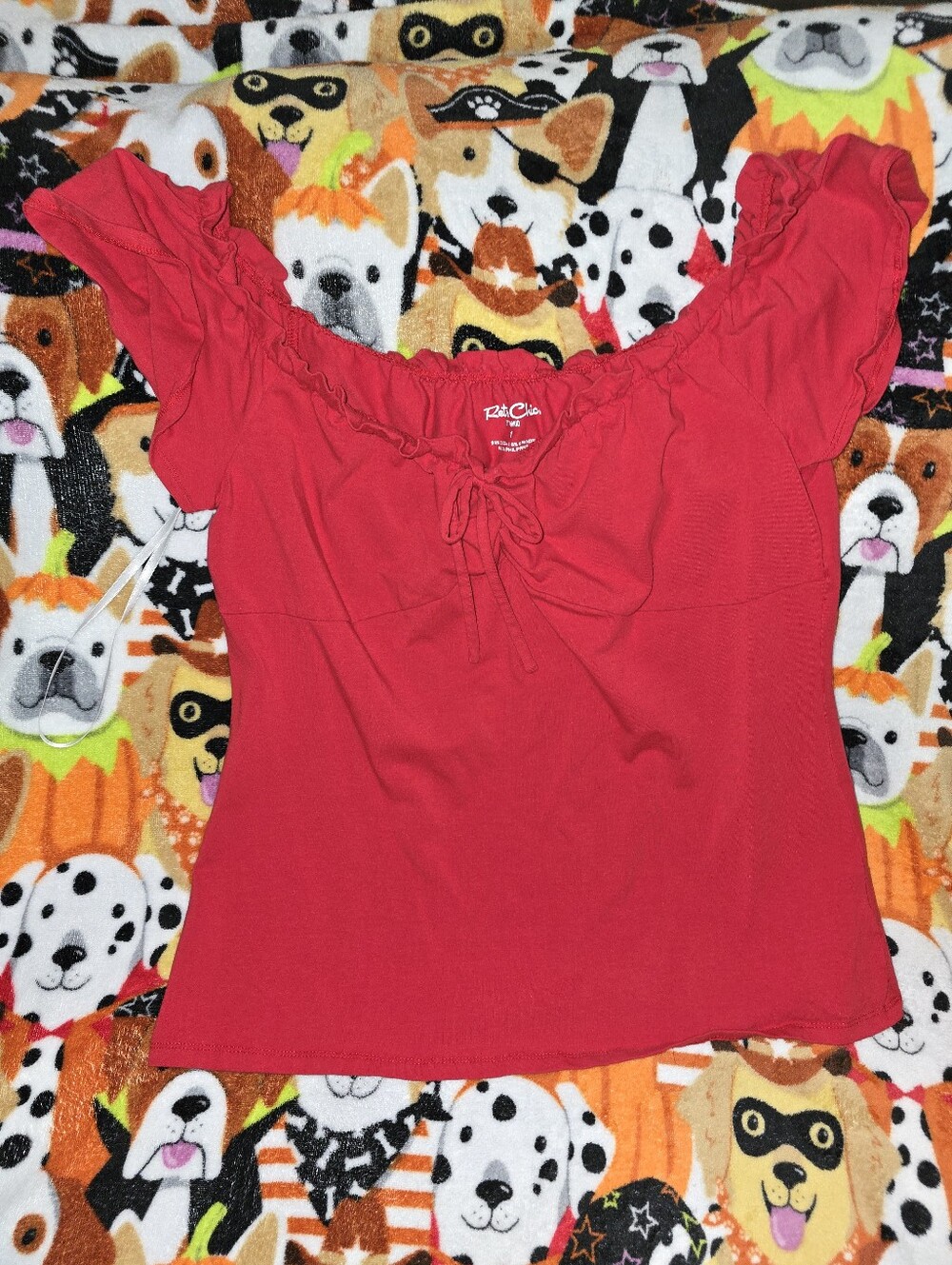 Torrid Retro Chic Off-shoulder Top 1x Red